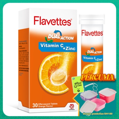 FLAVETTES - Effervescent VIT C + ZINC 30S
