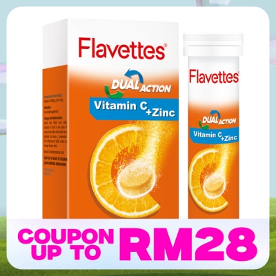 FLAVETTES Effervescent VIT C + ZINC 30S
