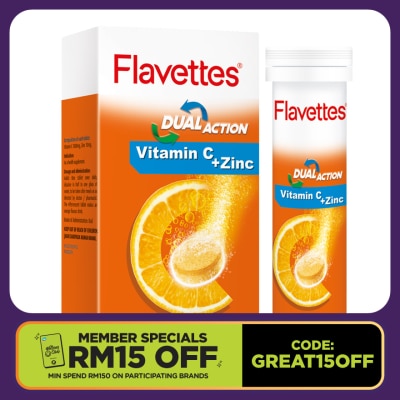 FLAVETTES Effervescent VIT C + ZINC 30S