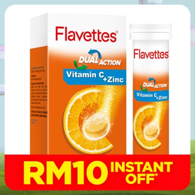 FLAVETTES Effervescent VIT C + ZINC 30S