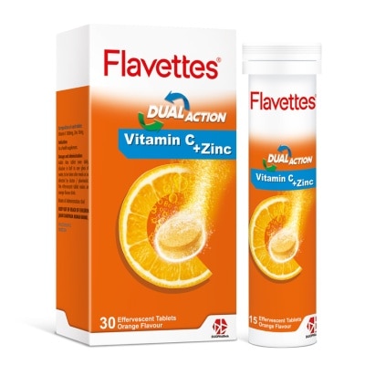 FLAVETTES Effervescent VIT C + ZINC 30S