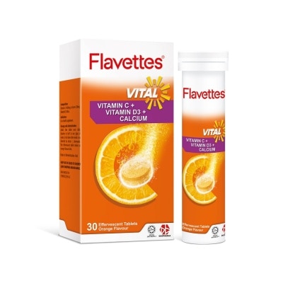 FLAVETTES Effervescent Vital Orange 30S