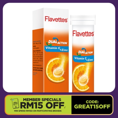 FLAVETTES Effervescent VIT C + ZINC 15S