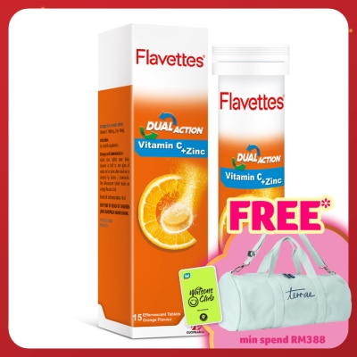 FLAVETTES Effervescent VIT C + ZINC 15S