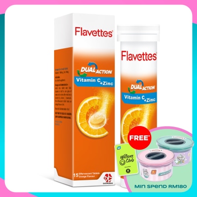 FLAVETTES Effervescent VIT C + ZINC 15S