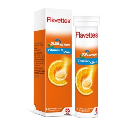 FLAVETTES Effervescent VIT C + ZINC 15S