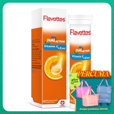 FLAVETTES - Effervescent VIT C + ZINC 15S