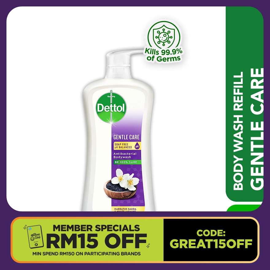 Body Wash Gentle Care Habbatus Sauda & White Jasmine 900ml