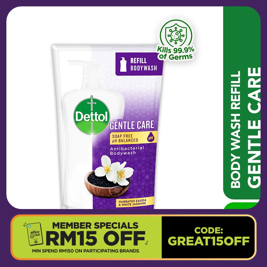 Body Wash Refill Gentle Care Habbatus Sauda & White Jasmine 800g