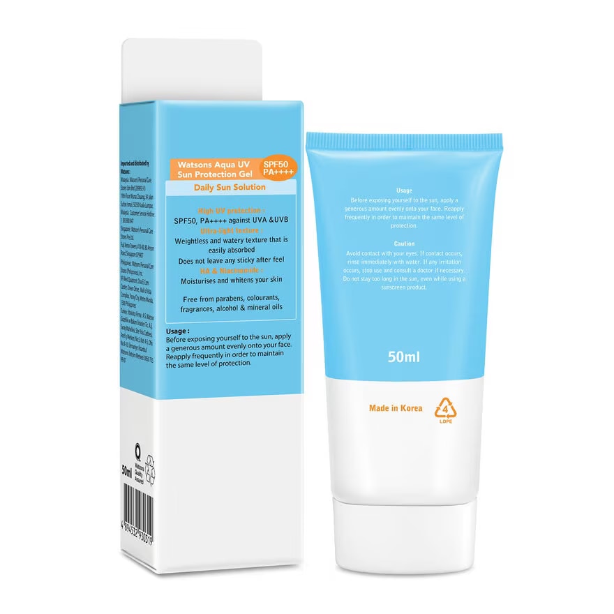 AQUA UV SUN PROTECTION GEL SPF50 PA++++ 50ML