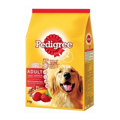 PEDIGREE Dog Dry Food Beef & Veg 3kg (Exp Date: Oct 2024)