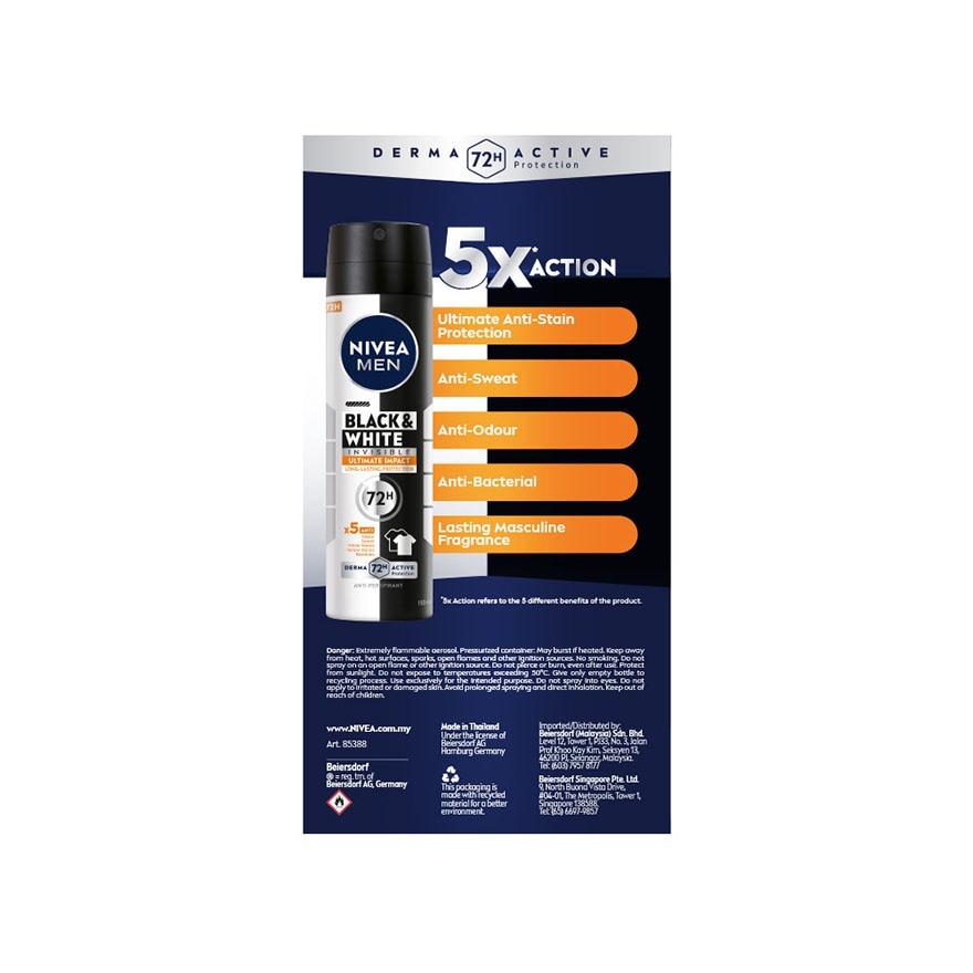 Deodorant B&W Ultimate Impact Spray TWP 2x150ml
