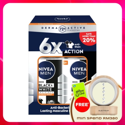 NIVEA FOR MEN - Deodorant B&W Ultimate Impact Roll On TWP 2x50ml