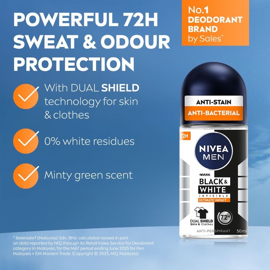 Deodorant B&W Ultimate Impact Roll On TWP 2x50ml