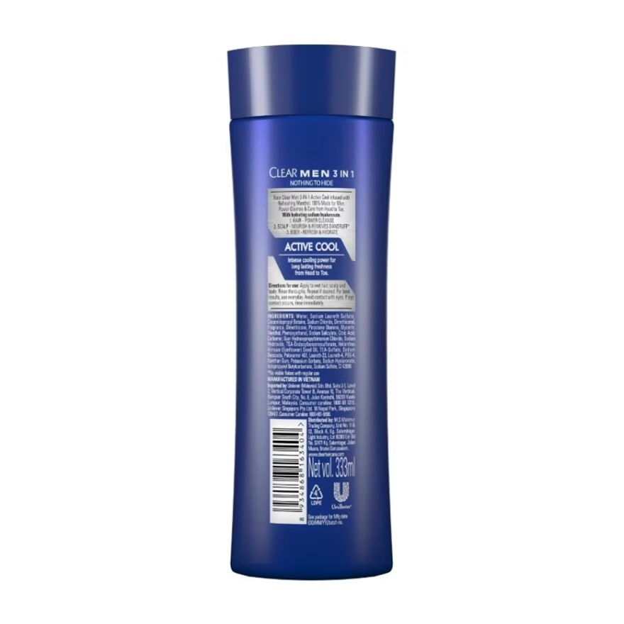 3IN1 Shampoo & Bodywash Active Cool 333ml