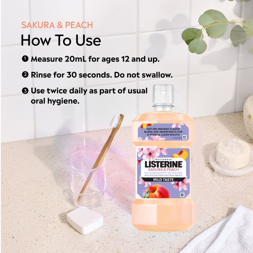 Listerine Sakura & Peach Zest 500ml