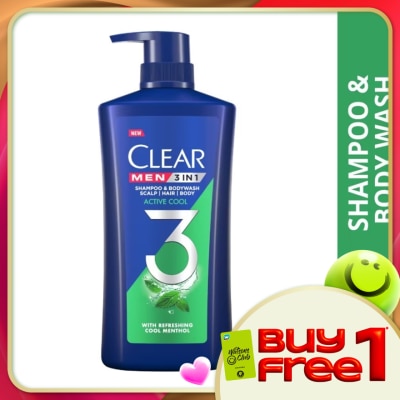 CLEAR MEN - 3IN1 Shampoo & Bodywash Active Cool 618ml