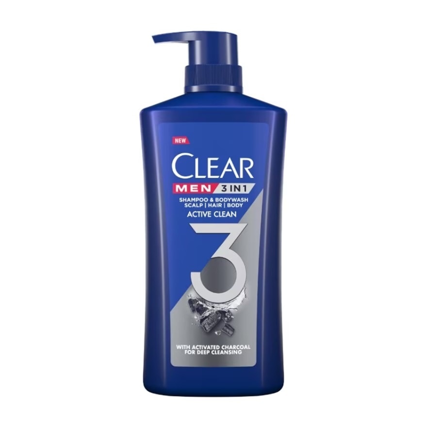 3IN1 Shampoo & Bodywash Active Clean 618ml