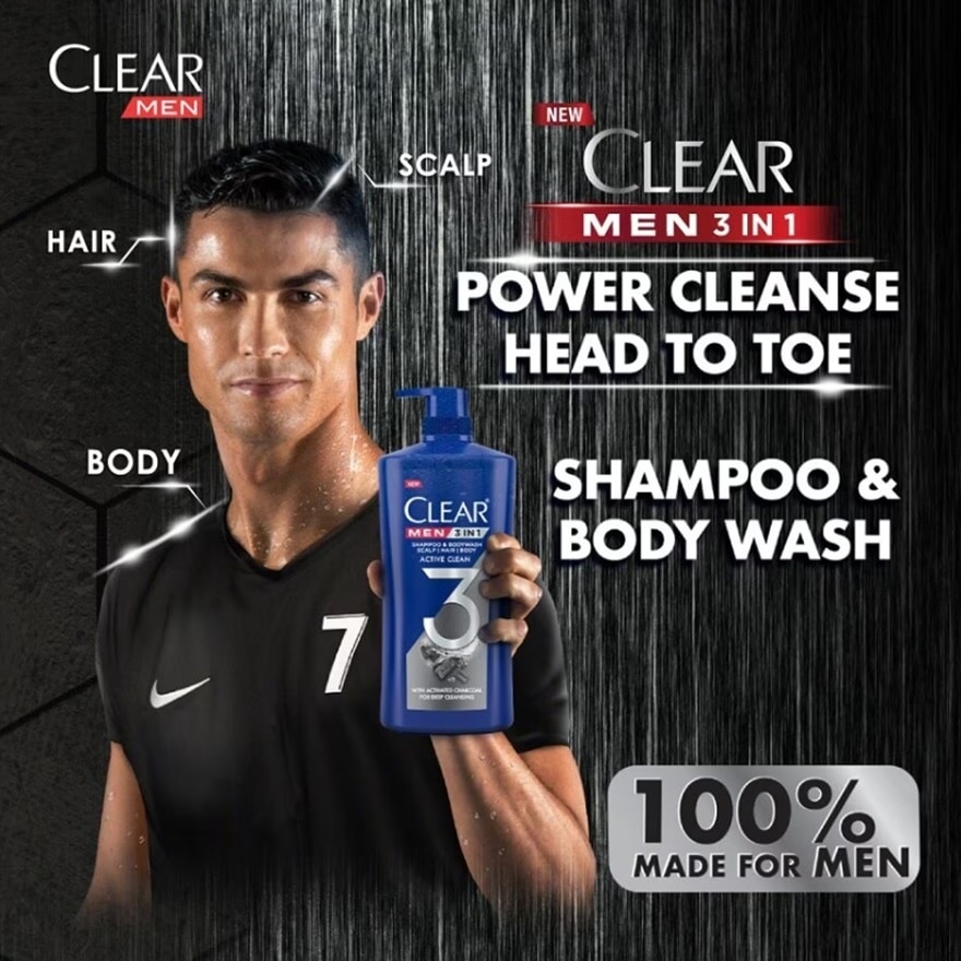 3IN1 Shampoo & Bodywash Active Clean 618ml