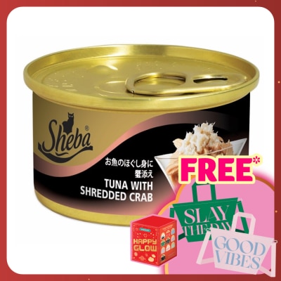 SHEBA Cat Wet Food Tuna w Shredded Crab 85gm