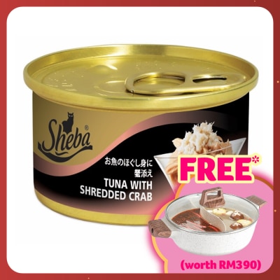SHEBA Cat Wet Food Tuna w Shredded Crab 85gm