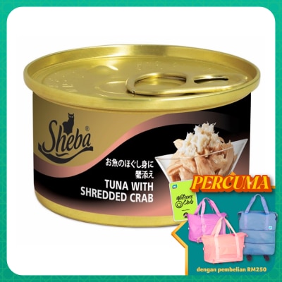 SHEBA Cat Wet Food Tuna w Shredded Crab 85gm