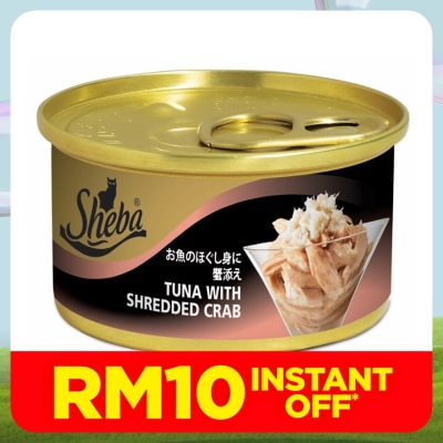 SHEBA Cat Wet Food Tuna w Shredded Crab 85gm
