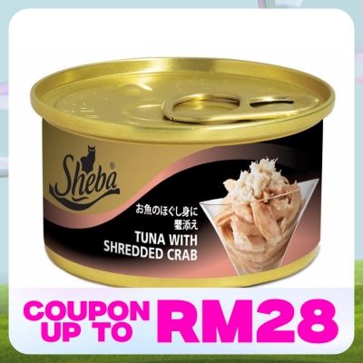 SHEBA Cat Wet Food Tuna w Shredded Crab 85gm