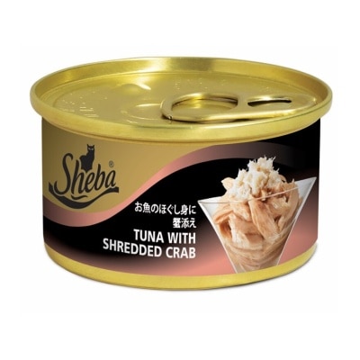 SHEBA Cat Wet Food Tuna w Shredded Crab 85gm