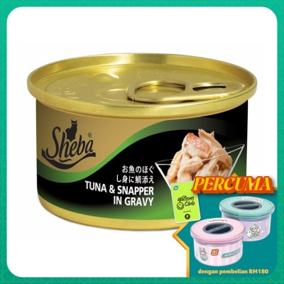 SHEBA Cat Wet Food Tuna & Snapper in Gravy 85gm