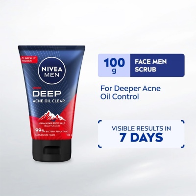 NIVEA FOR MEN - DEEP Rapid Acne Oil Clear Mud Scrub 100g