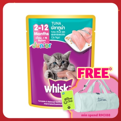 WHISKAS Cat Wet Food Pouch Jr Tuna 80gm