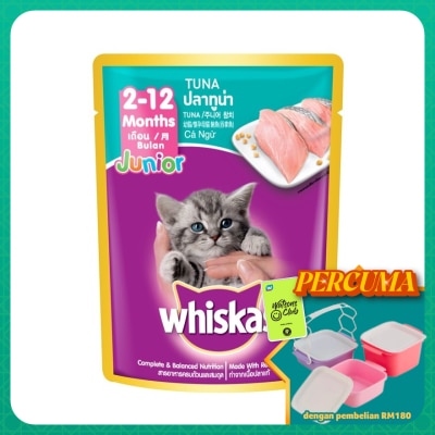 WHISKAS - Cat Wet Food Pouch Jr Tuna 80gm