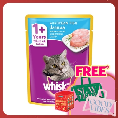 WHISKAS Cat Wet Food Pouch Ocean Fish 80gm