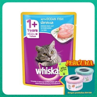 WHISKAS Cat Wet Food Pouch Ocean Fish 80gm