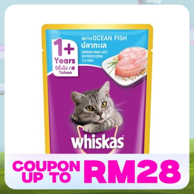 WHISKAS Cat Wet Food Pouch Ocean Fish 80gm