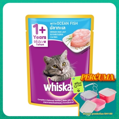 WHISKAS - Cat Wet Food Pouch Ocean Fish 80gm