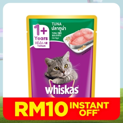 WHISKAS Cat Wet Food Pouch Tuna 80gm