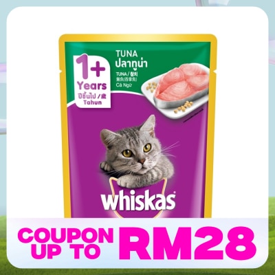 WHISKAS Cat Wet Food Pouch Tuna 80gm
