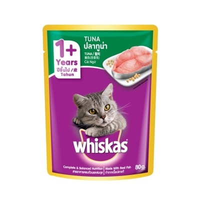 WHISKAS Cat Wet Food Pouch Tuna 80gm