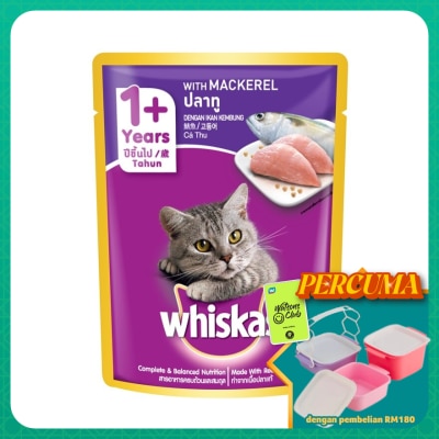 WHISKAS - Cat Wet Food Pouch Mackerel 80gm