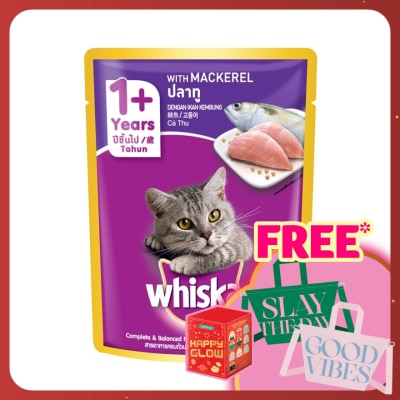 WHISKAS Cat Wet Food Pouch Mackerel 80gm