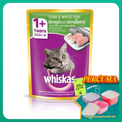 WHISKAS - Cat Wet Food Pouch Tuna&WhiteFish80gm