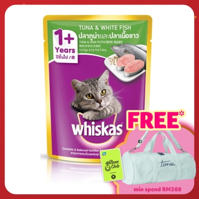 WHISKAS Cat Wet Food Pouch Tuna&WhiteFish80gm