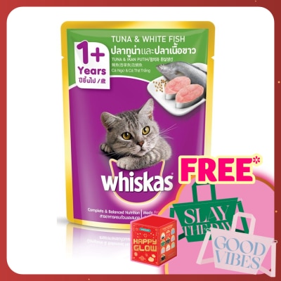 WHISKAS Cat Wet Food Pouch Tuna&WhiteFish80gm