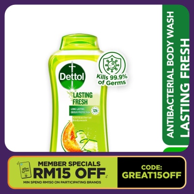 DETTOL Body Wash Lasting Fresh Honeydew Melon & Cucumber 250g