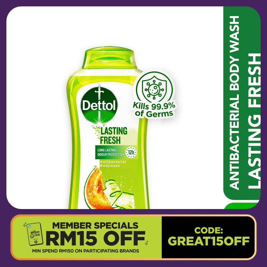 Body Wash Lasting Fresh Honeydew Melon & Cucumber 250g