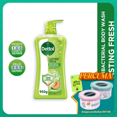 DETTOL Body Wash Lasting Fresh Honeydew Melon & Cucumber 950g