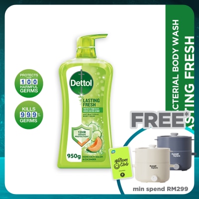 DETTOL Body Wash Lasting Fresh Honeydew Melon & Cucumber 950g