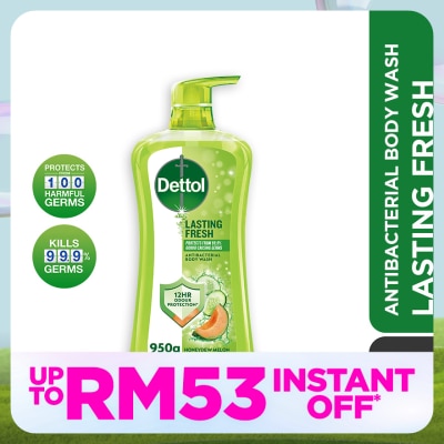 DETTOL Body Wash Lasting Fresh Honeydew Melon & Cucumber 950g